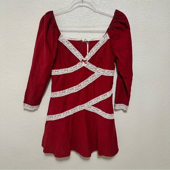 FREE PEOPLE Tennley Corduroy Mini Dress size S - Picture 3 of 10